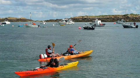 Kayak naturiste aux îles Chausey